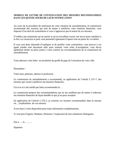 Lettres Commissions Surendettement Doc Pdf Page Sur