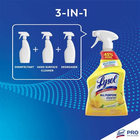 Lysol Lemon All Purpose Cleaner Ready To Use 32 Fl Oz 1 Quart