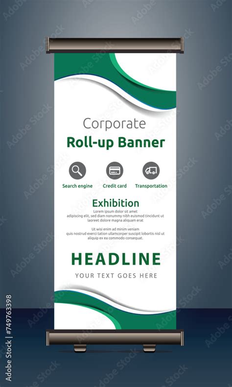 Vector Corporate Business Roll Up Banner Standee Pull Up Banner X