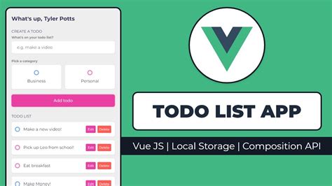 Build A Todo List App In Vue Js With Localstorage In Vue For