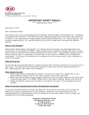 Fillable Online PDF IMPORTANT SAFETY RECALL Follow Up Letter NHTSA