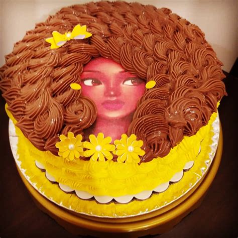 Curly Hair Birthday Cake Cakes Desserts Rice Paper Pastries