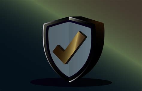 Icono de marca de verificación de escudo de seguridad en el concepto de