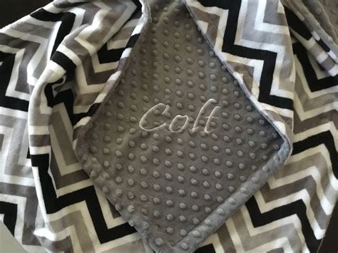 Custom Minky Blanket With Embroidered Name Minky Blanket Burp Cloths