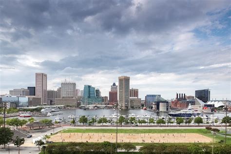 Baltimore Skyline Canvas Baltimore Inner Harbor Baltimore Photo T