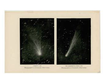 Halley S Comet Retro Planetary Travel Poster Etsy