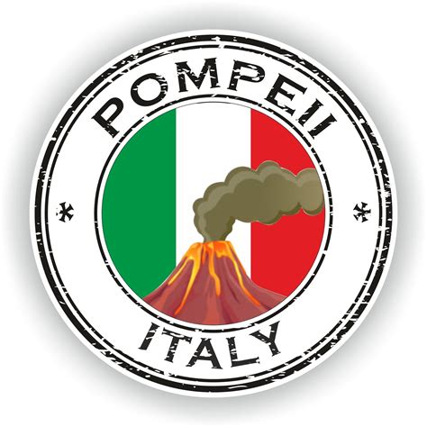 Pompeii Italy Seal Sticker Round Flag For Laptop Book Fridge Guitar