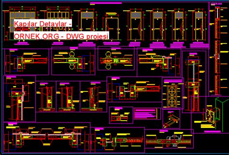 Proje Sitesi Kapılar Detaylar Autocad Projesi