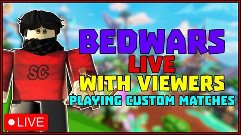 Live Win Robux Every New Subs Live Roblox Bedwars Custom Matches