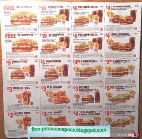 Printable Coupons 2021: Burger King Coupons