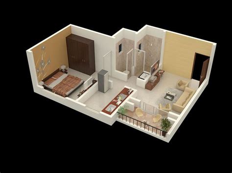 The Floor Plan Of A Two Bedroom Apartment With An Attached Kitchen And Living Room Area