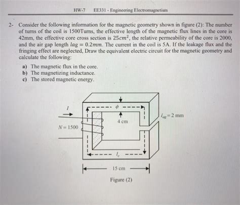 Solved HW 7 EE331 Engineering Electromagnetism 2 Consider Chegg