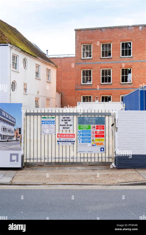 Building Site Safety Warning Signs Stock Photo Alamy