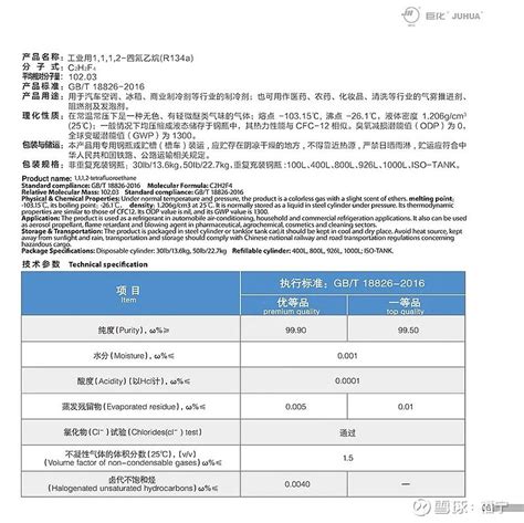 巨化股份sh600160 巨化制冷剂系列产品手册（一）巨化股份 2023 04 22 0745 发表于浙江 雪球