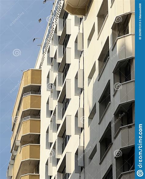 New Modern Apartment Building. Facade of a City Stock Image - Image of ...