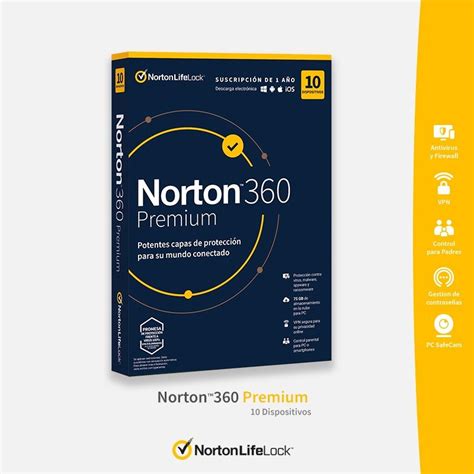 Norton 360 Premium 10 Dispositivos 1 Año PcComponentes