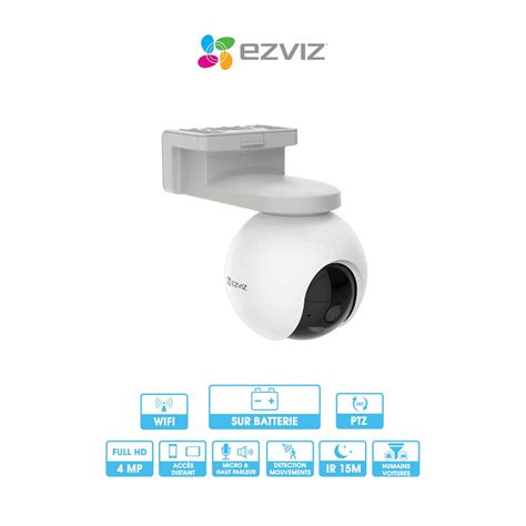 Caméra extérieure motorisée sur batterie Ezviz HB8 Wifi 4 MP Micro