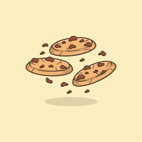 Ilustraci N De Dibujos Animados De Galletas Con Chocolate Vector Premium