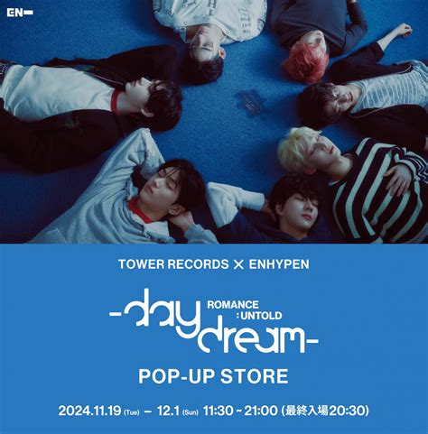 Tower Records Enhypen Romance Untold Daydream Pop Up Store