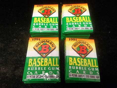 Lot Detail 1991 Bowman Baseball 17 Unopened Wax Packs