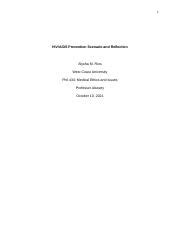 Hiv Aids Reflection Paper Docx Hiv Aids Prevention Scenario And