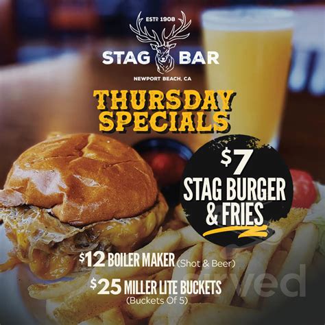 Stag Bar Kitchen Menu In Newport Beach California Usa