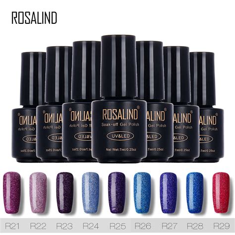 Rosalind banda 7 ml Rainbow Gel Unha Polonês Neon Colorido Gel unha