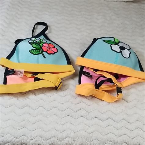 Triangl Swimwear Swim T Triangl Light Blue Flower Bikini Top