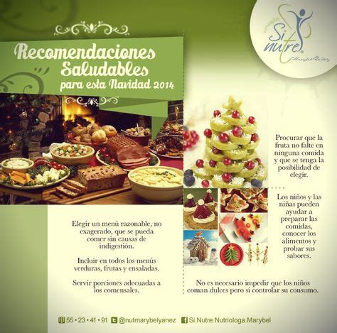 8 mejores imágenes de Tips saludables para Navidad Comida deliciosa