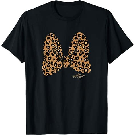 Disney Minnie Mouse Classic Leopard Print Bow T Shirt