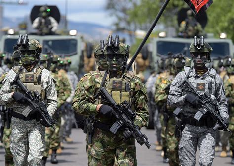 Colombian Special Forces From The Comando AFEAU During Summer