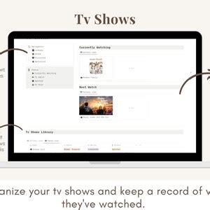 Notion Template Movie Tv Show Tracker Aesthetic Movie Tracker Notion