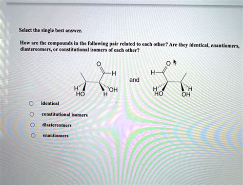 Solved Select The Single Best Answer How Are The Compounds In The