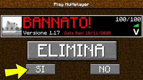 SONO STATO BANNATO DAL SERVER SEGRETO DI MINECRAFT YouTube