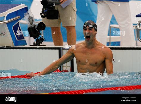 MICHAEL PHELPS USA OLYMPIC STADIUM BEIJING CHINA 16 August 2008 Stock Photo - Alamy