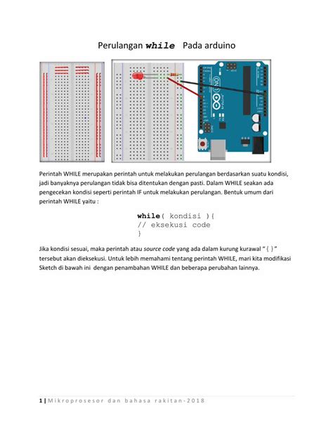 Pdf Perulangan While Pada Arduino · Perulangan While Pada Arduino Perintah While Merupakan