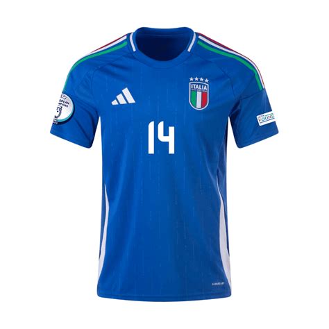 Federico Chiesa 14 Italy National Team 2024 Home Men Jersey Blue