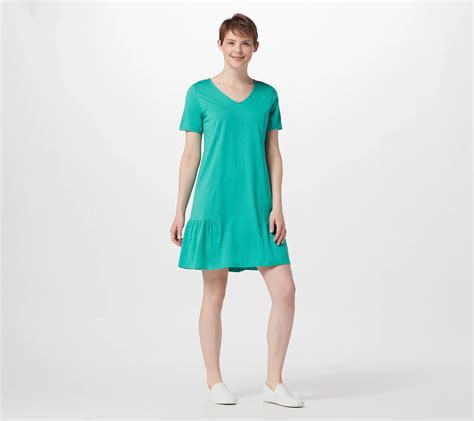 Susan Graver Weekend Cotton Modal Short Sleeve Dress