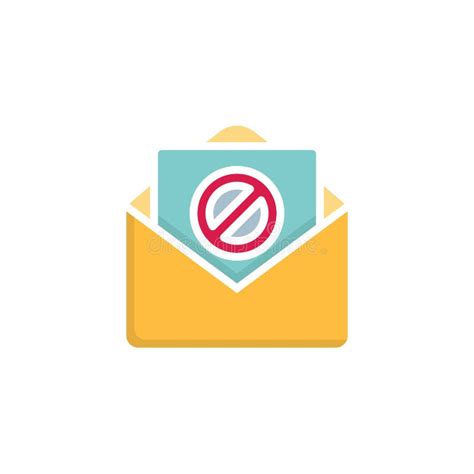 Mail Block Flat Icon Stock Vector Illustration Of Message 162910338