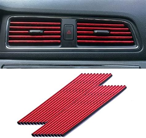 Amazon Pcs Car Air Conditioner Decoration Strip Auto Air Vent