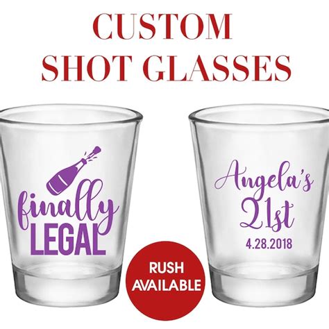 21st Custom Shot Glasses Etsy