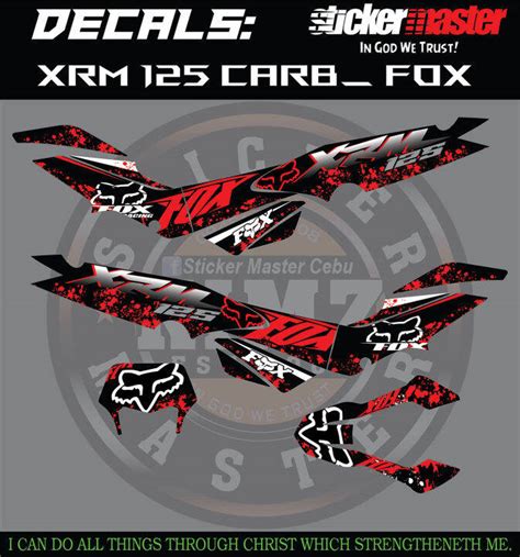 XRM 125 CARB DECALS FOX CONCEPT Lazada PH