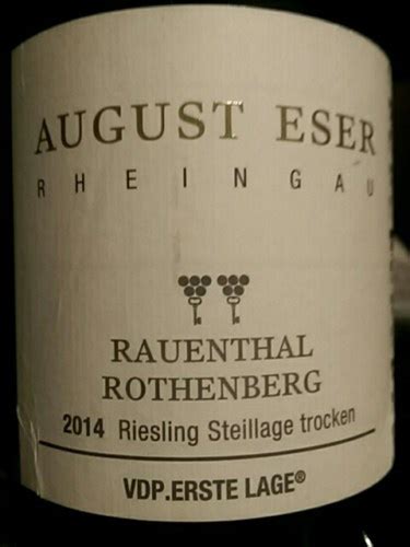 August Eser Rauenthal Rothenberg Riesling Steillage Trocken Vivino US