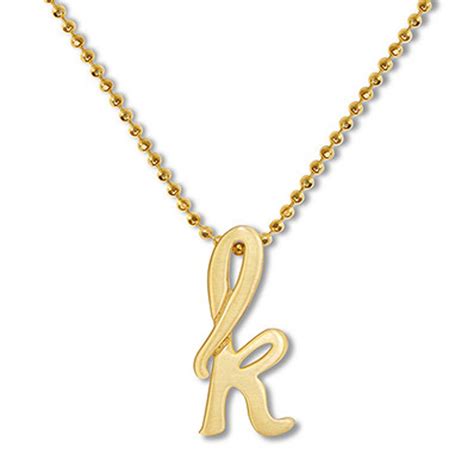 Alex Woo Autograph Letter K Necklace 14k Yellow Gold 16 Letter K