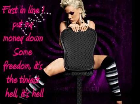 Pink One Foot Wrong Lyrics Pink Singer Girl P Nk