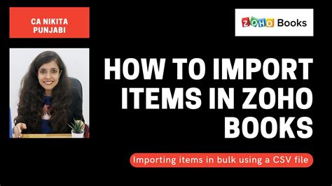 How To Add Items In Zoho Books How To Import Items In Bulk In Zoho