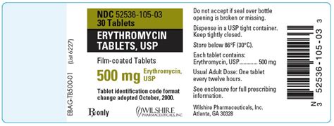 Erythromycin Base Filmtab - FDA prescribing information, side effects and uses