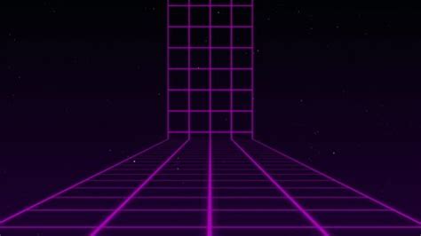 Synthwave Purple Grid Background Loop Stock Footage Video (100% Royalty ...