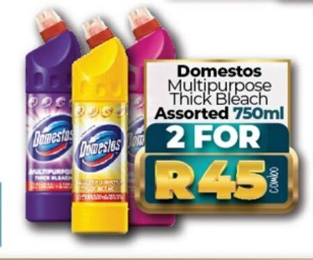 Domestos Multipurpose Thick Bleach Assorted 750 Ml Offer At Take N Pay