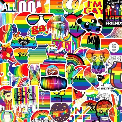 200pcs Pride Stickers For Lgbtq Gay Pride Rainbow